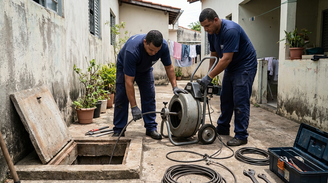 Desentupimento de rede de esgoto em Macapá‑AP