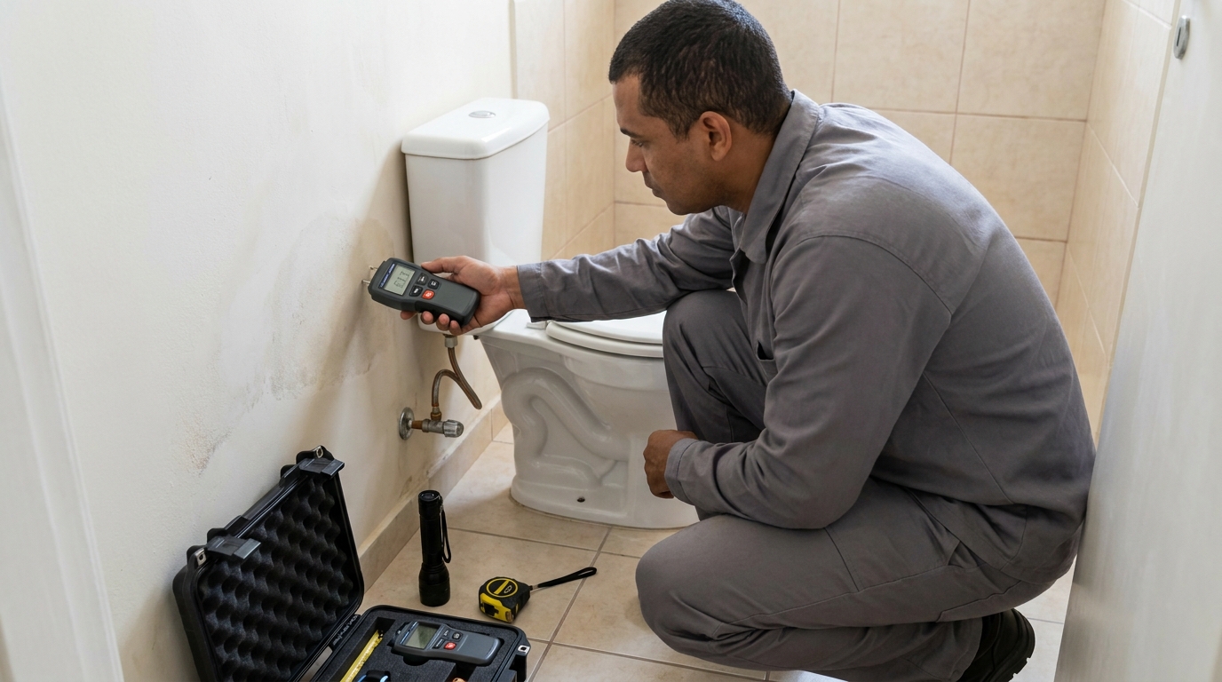 Técnico de caça vazamento em residência em Recife‑PE